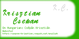 krisztian csepan business card