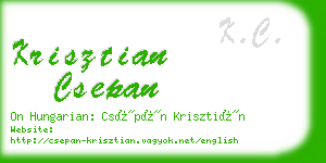 krisztian csepan business card